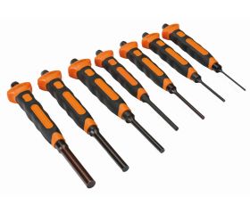 Juego de botadores cilíndricos con mango bi-componente: 7 unidades/bandeja de plástico | 3734BMS/7